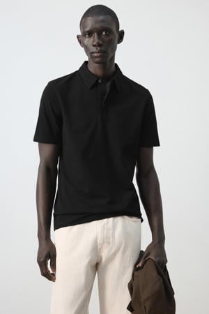 slim polo zwart