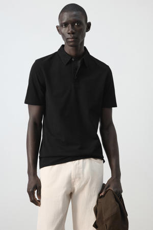 slim polo zwart