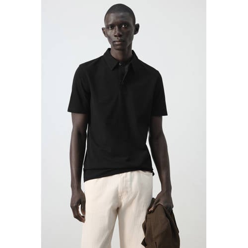 Mango Man slim polo zwart afbeelding