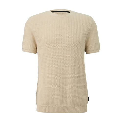 s.Oliver BLACK LABEL regular T-shirt gebreid beige afbeelding