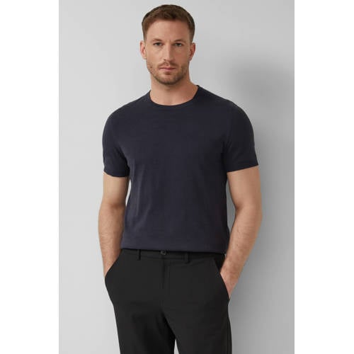 s.Oliver BLACK LABEL regular T-shirt fijn gebreid donkerblauw afbeelding