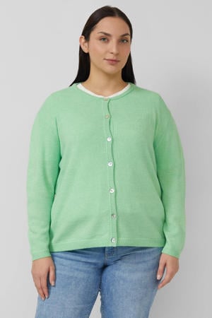 gebreid vest met wol lichtgroen