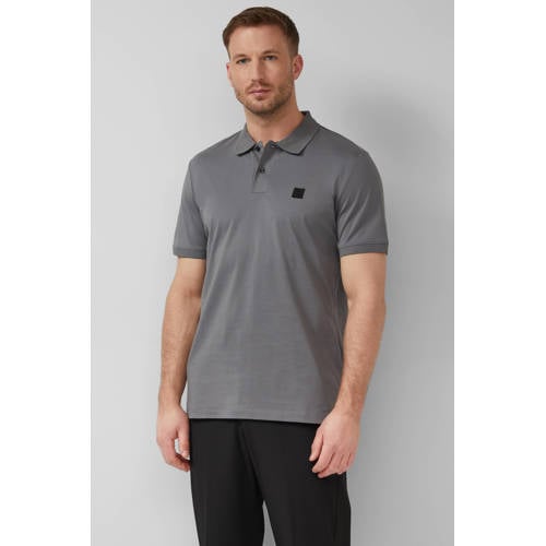 s.Oliver BLACK LABEL regular polo grijs afbeelding
