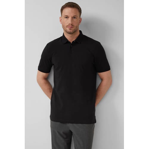 s.Oliver BLACK LABEL regular polo zwart afbeelding