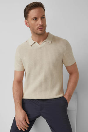 regular polo gebreid beige