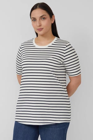 gestreepte T-shirt marineblauw