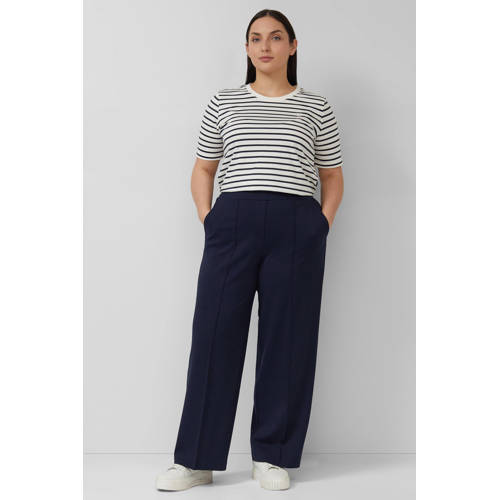 s.Oliver Curve regular high waist broek marineblauw afbeelding