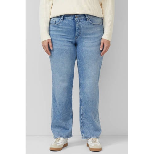 s.Oliver Curve straight leg jeans light blue denim afbeelding