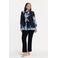 YOEK gebloemde blouse blauw