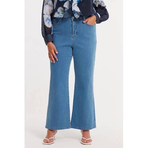 YOEK gebloemde blouse blauw afbeelding