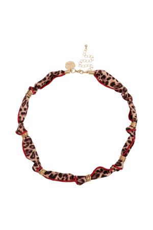 ketting Riva met panterprint bruin
