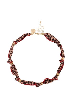 ketting Riva met panterprint bruin