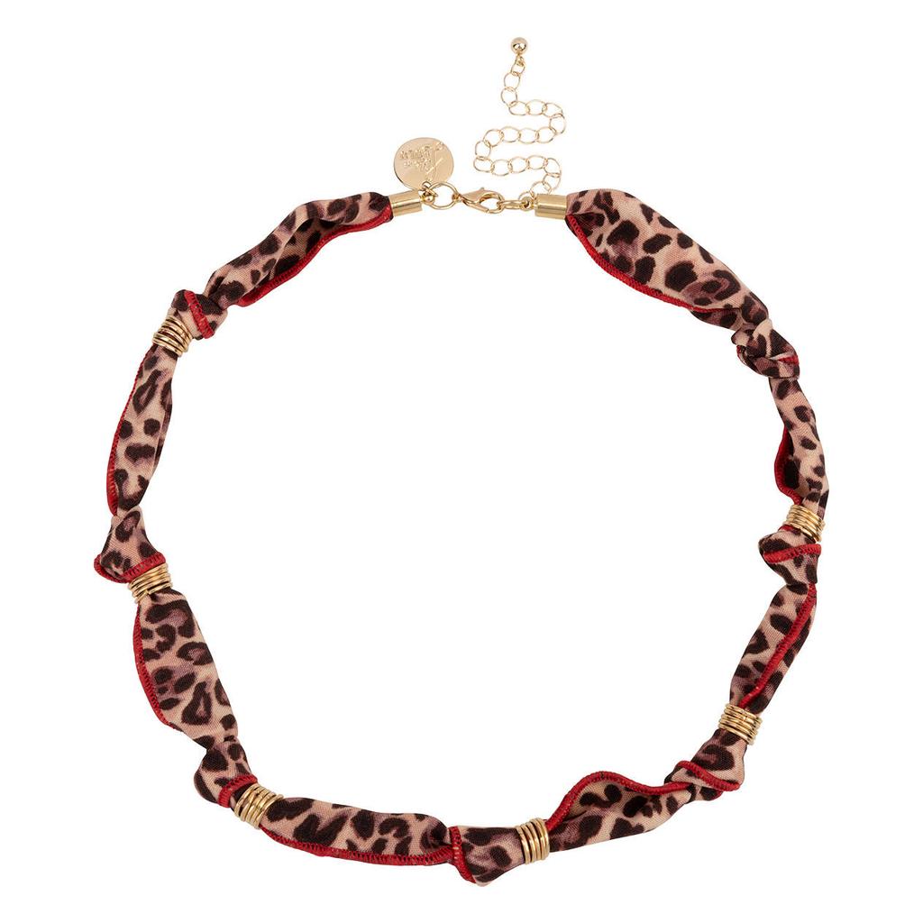 Life of Bulu ketting Riva met panterprint bruin