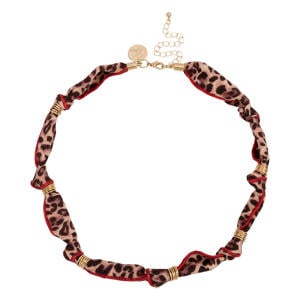ketting Riva met panterprint bruin