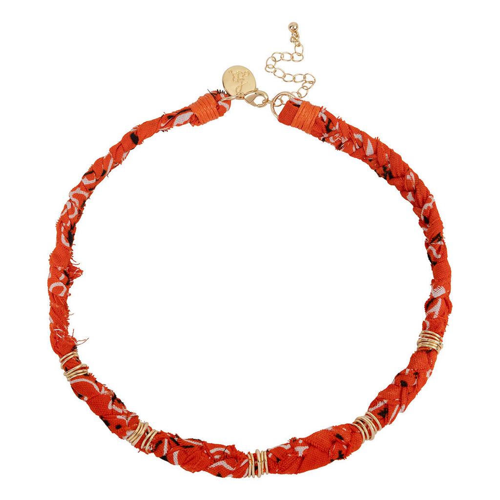 Life of Bulu gevlochten ketting Lola oranje