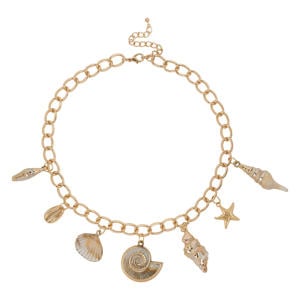 ketting Shells goudkleurig