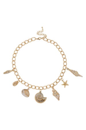 ketting Shells goudkleurig