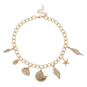 ketting Shells goudkleurig