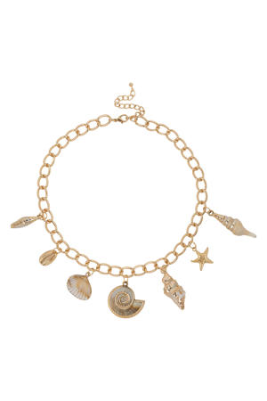 ketting Shells goudkleurig