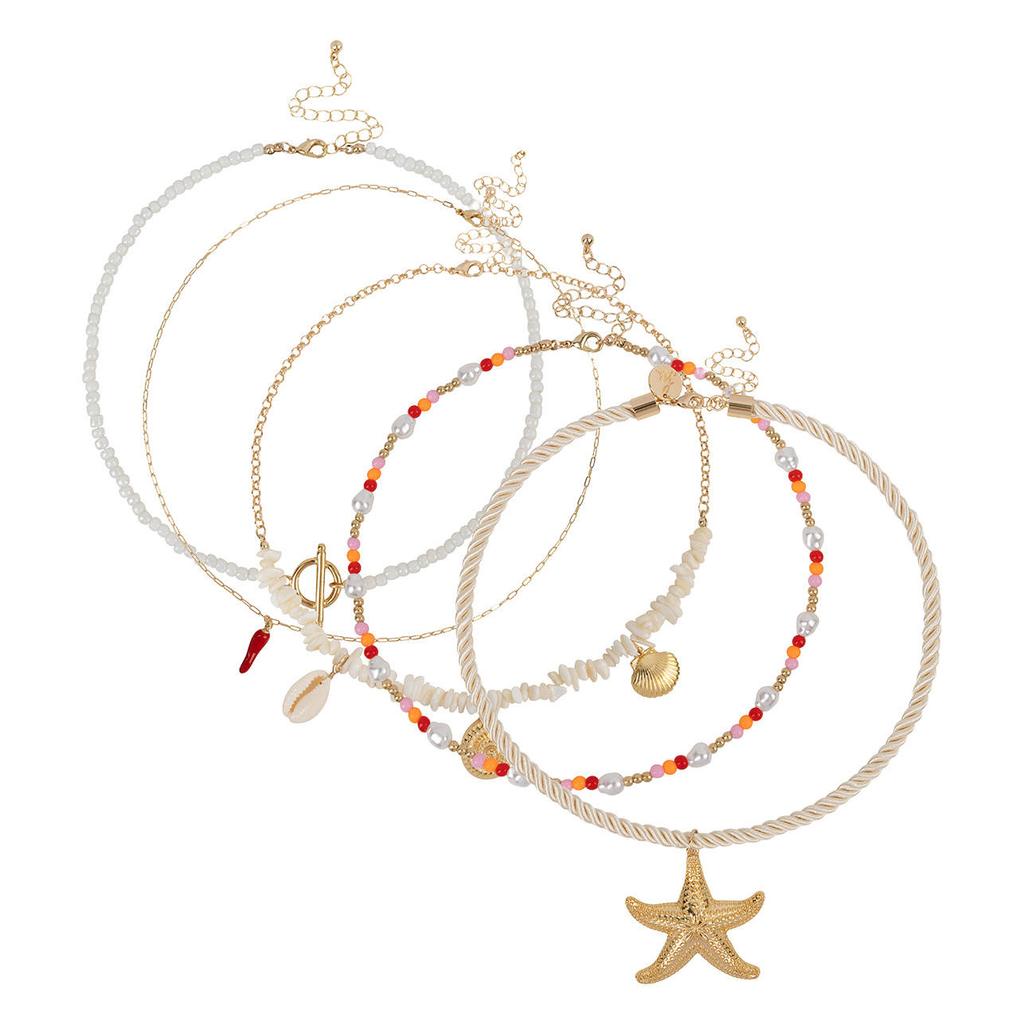 Life of Bulu ketting Seychelle - goudkleurig (set van 5)
