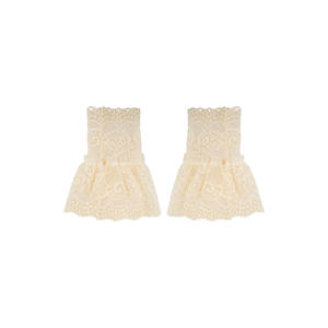 kanten manchetten beige