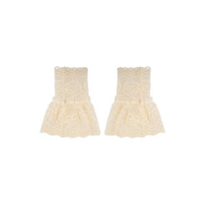 kanten manchetten beige