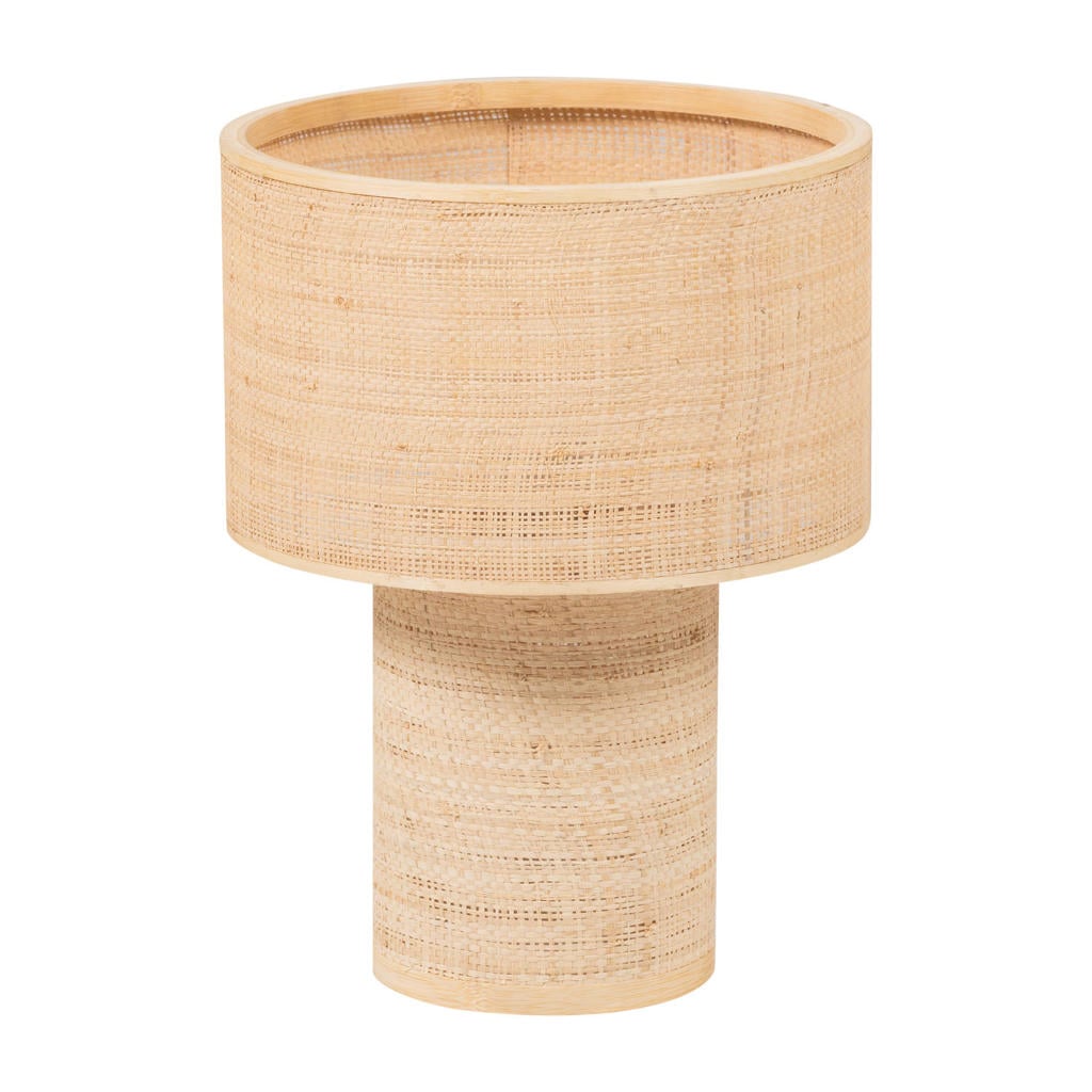WOOOD WOOOD Syro Tafellamp Ø 28 CM - Raffia - Naturel - 38x28x28