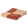 WOOOD Zena plaid velvet roestbruin/beige (1x170x130 cm)