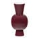 WOOOD Auri Vaas 20 CM - Metaal - Hoogglans Wijnrood - 38x20x20