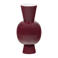 WOOOD WOOOD Auri Vaas 20 CM - Metaal - Hoogglans Wijnrood - 38x20x20