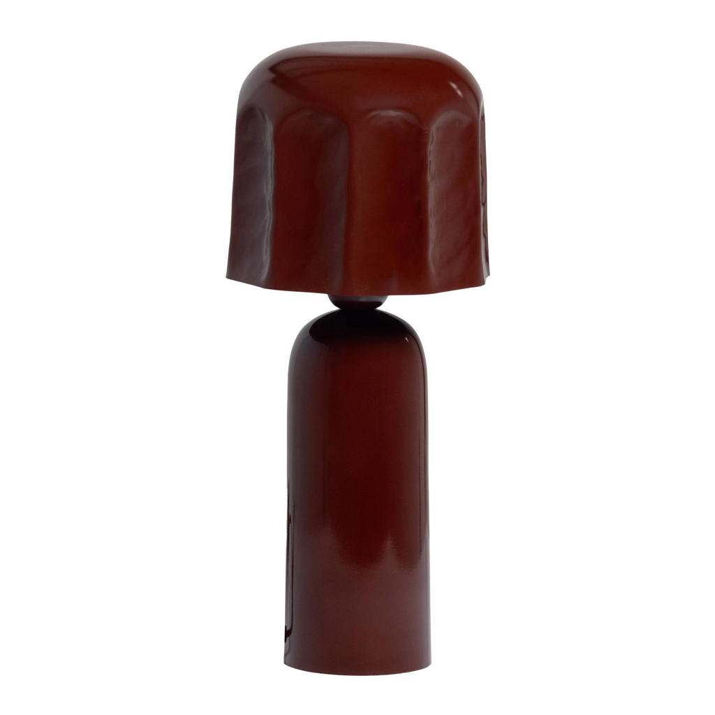 WOOOD Lumira tafellamp metaal hoogglans bruinrood