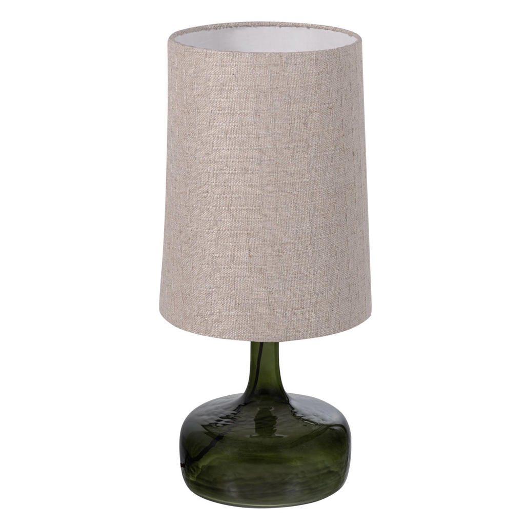 WOOOD WOOOD Luma Tafellamp Met Kap - Glas - Groen/Naturel - 60x27x27