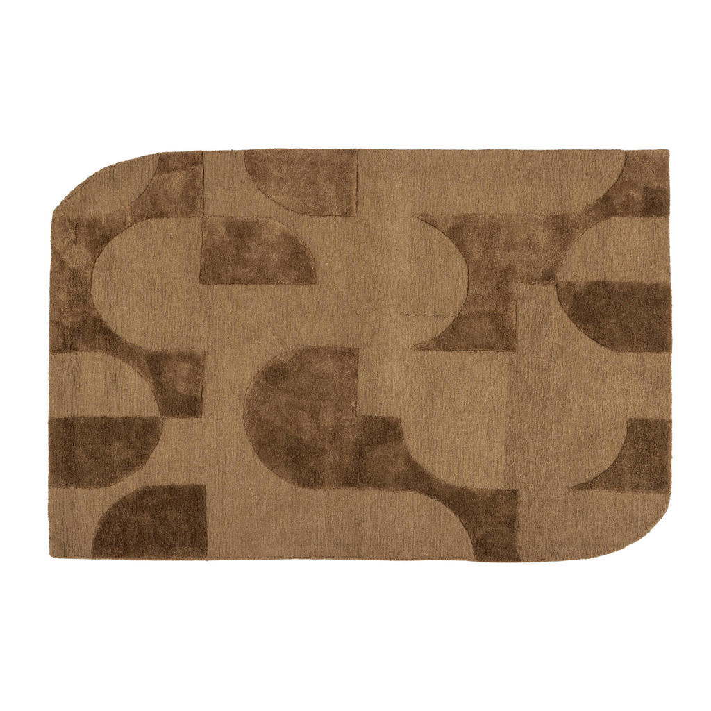 WOOOD WOOOD Livo Vloerkleed - Wol/Katoen - Bruin - 170x240
