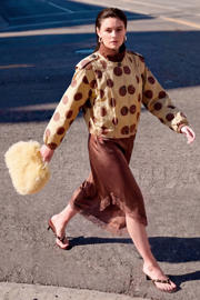 thumbnail: Shoeby Studio bomberjack met stippen bruin
