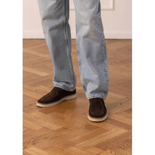 Manfield suède veterboots bruin afbeelding