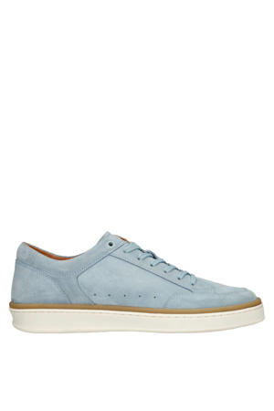 suède sneakers lichtblauw