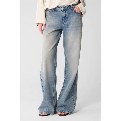 Shoeby high waist wide leg jeans medium blue denim afbeelding