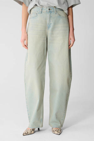 high waist barrel jeans light blue denim
