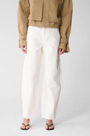 high waist barrel jeans ecru