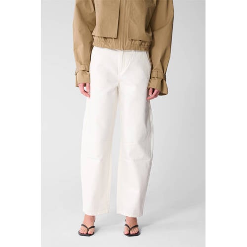 Shoeby high waist barrel jeans ecru afbeelding