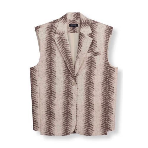 Refined Department gilet met dierenprint bruin afbeelding