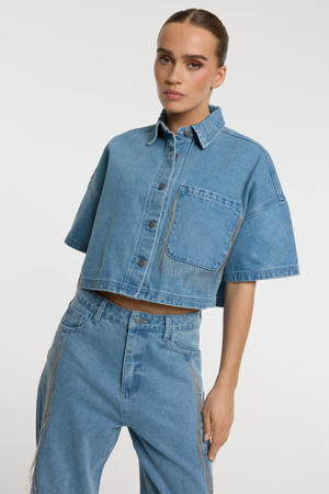 blouse medium blue denim