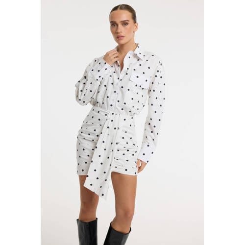 Refined Department korte rok met stippen wit afbeelding