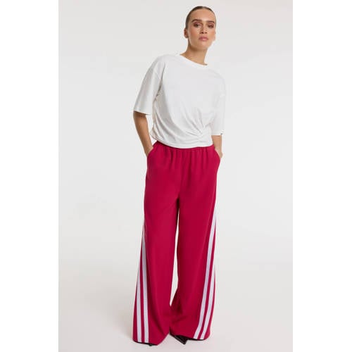 Refined Department wide leg regular waist pantalon rood afbeelding