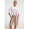 Refined Department regular waist jort met dierenprint bruin