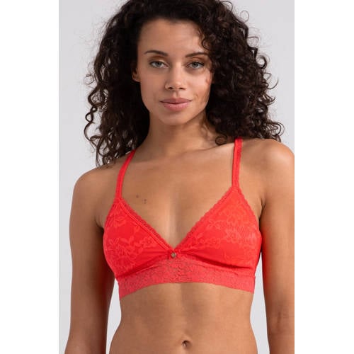 Sam Friday niet-voorgevormde bralette Lacey koraalrood afbeelding