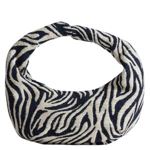 schoudertas TSGIANE met zebraprint zwart/beige