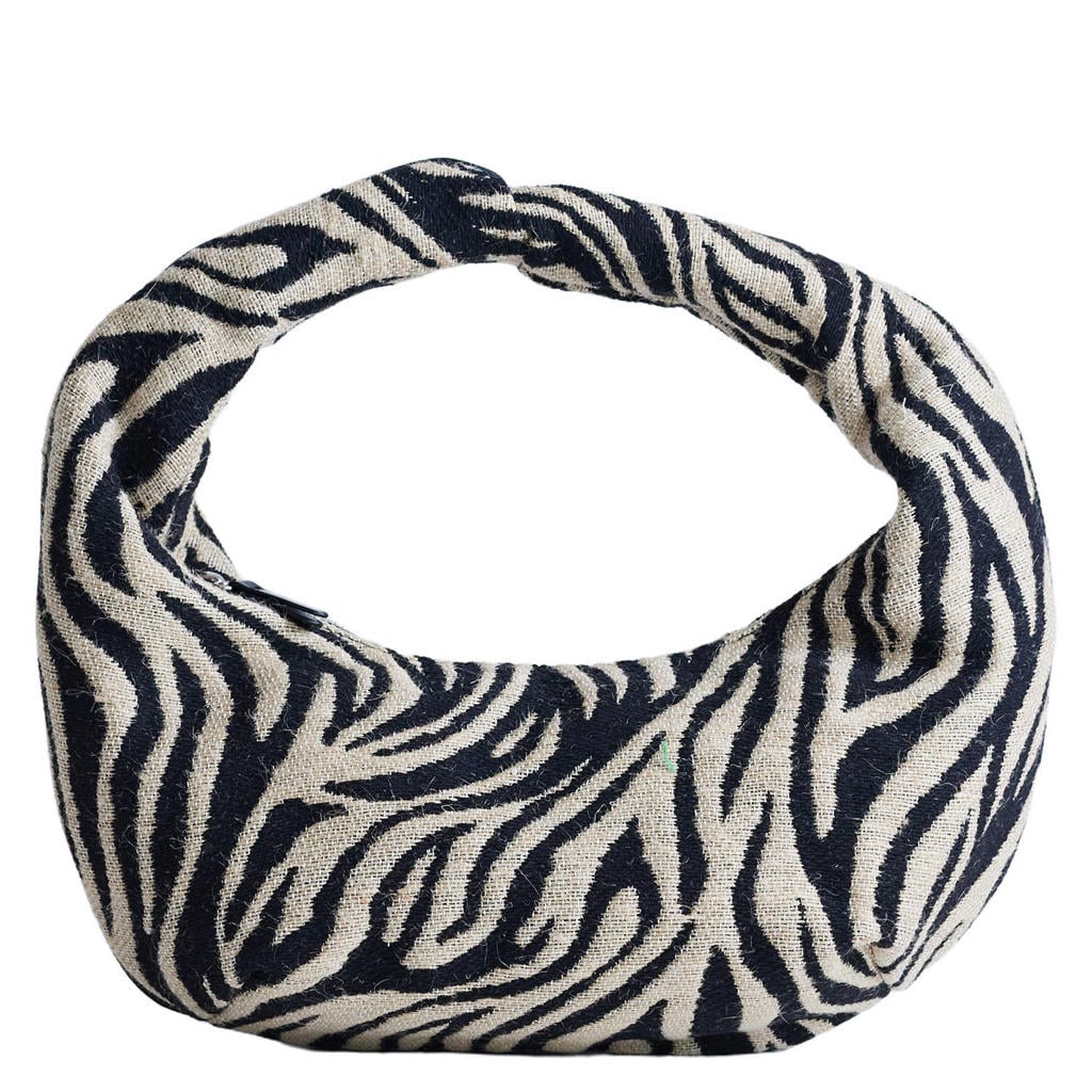 TOPSHOP schoudertas TSGIANE met zebraprint zwart/beige