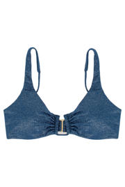 thumbnail: Sam Friday voorgevormde push-up bikinitop Swash met lurex donkerblauw