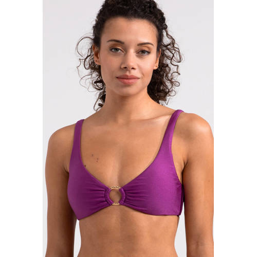 Sam Friday voorgevormde push-up bikinitop Swash met lurex fuchsia afbeelding